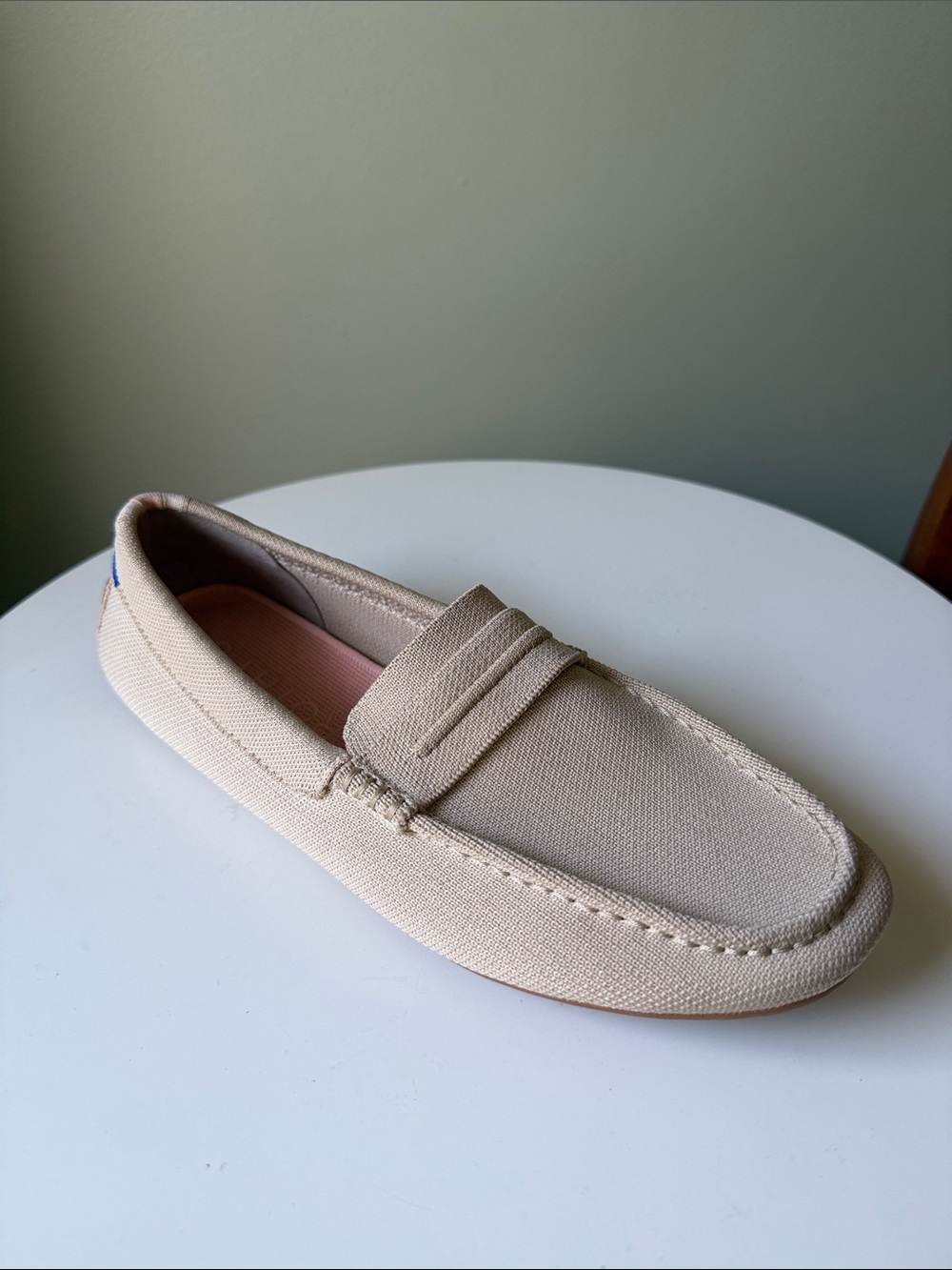 Rothy’s The Driver Loafer Ash Beige Knit Driving Moccasins Women’s 10.5